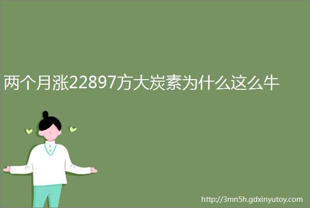 两个月涨22897方大炭素为什么这么牛